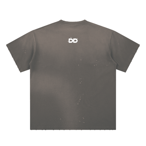 Live the Dream Hand-Frayed Sunfade Paint Splatter T-Shirt
