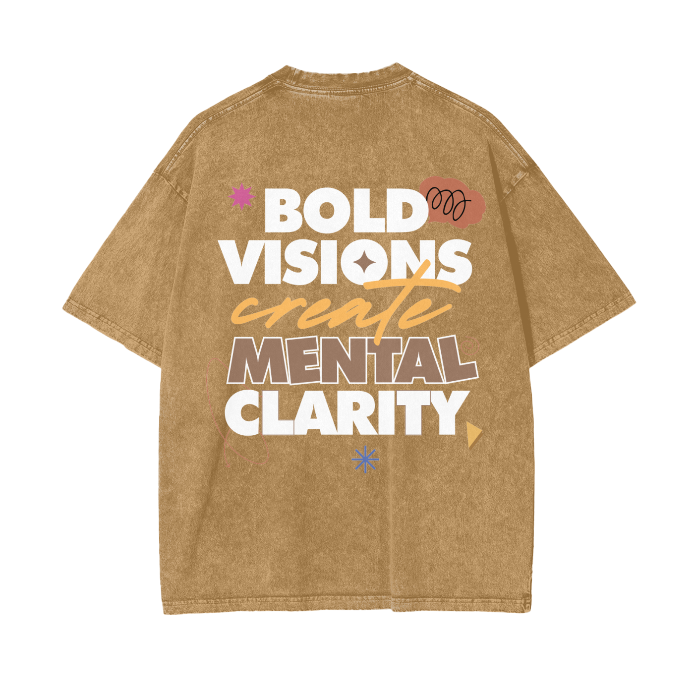 Bold Visions Oversized Tee - Light Brown