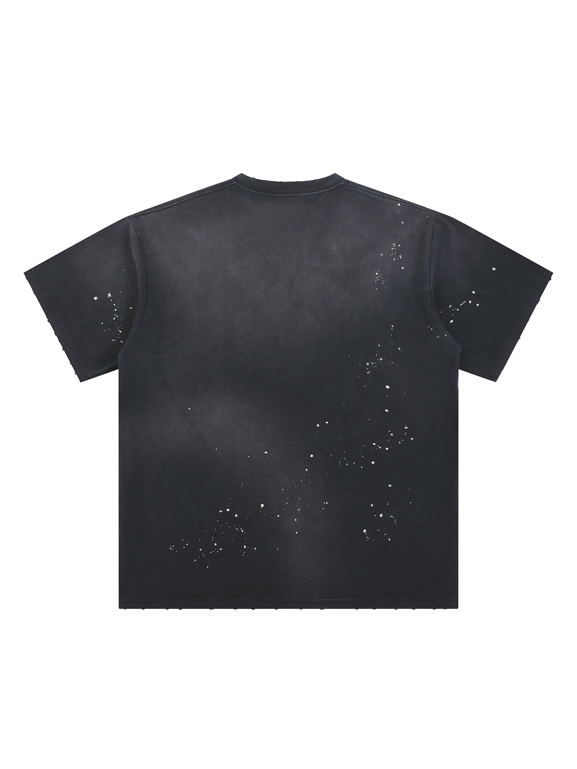 Live the Dream Hand-Frayed Sunfade Paint Splatter T-Shirt
